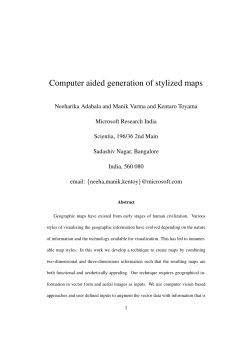 Computer aided generation of stylized maps