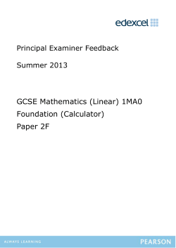 GCSE Mathematics (Linear) 1MA0 Foundation (Calculator)