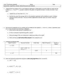 4. Solve the following exponential equations with using logarithms