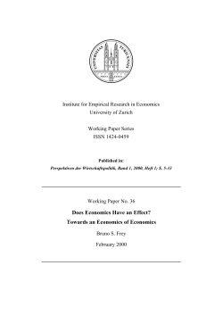 Does Economics Have an Effect?