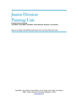 Junior Division Painting Unit - The Ontario Art Education Association