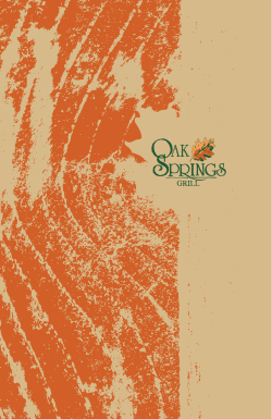 Drink Menu here - Oak Springs Grill