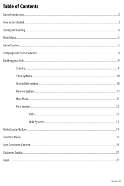 Table of Contents