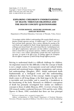 EXPLORING CHILDREN`S UNDERSTANDING OF DEATH