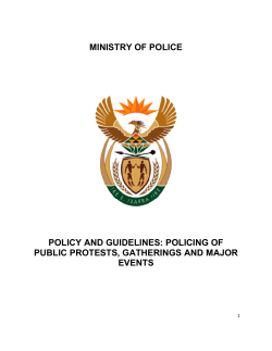 Policing Of Public Protests - Civilian Secretariat for Police