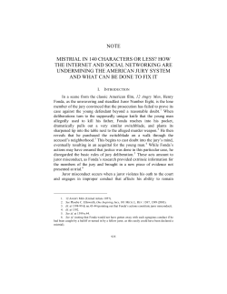 mistrial in 140 characters or less - Hofstra Law