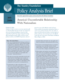 "America`s Uncomfortable Relationship with Nationalism."