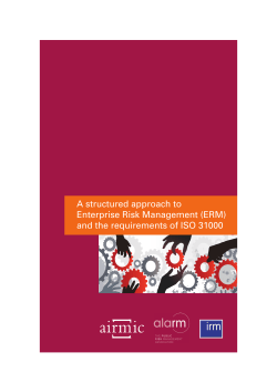 (ERM) and the requirements of ISO 31000