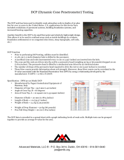 DCP (Dynamic Cone Penetrometer) Testing