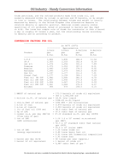 Oil industry conversions - Martin`s Marine Engineering Page