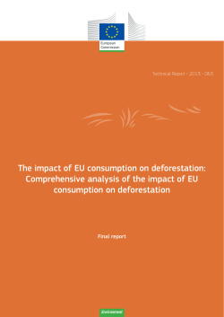 The impact of EU consumption on deforestation: Comprehensive