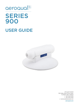 Page | 1 Aeroqual Series 900 User Guide