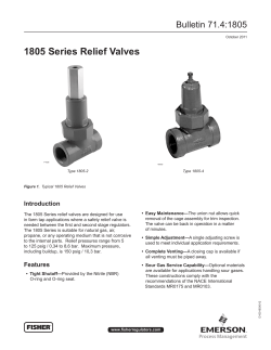 1805 Series Relief Valves - Emerson Process Management