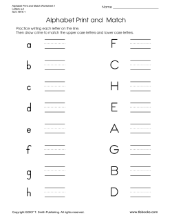 Alphabet Print and Match