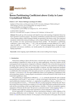 Boron Partitioning Coefficient above Unity in Laser Crystallized Silicon