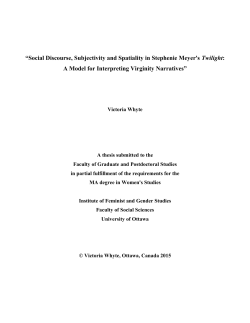 Social Discourse, Subjectivity and Spatiality in