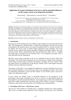 Application of oxygen enrichment in hot stoves and its potential
