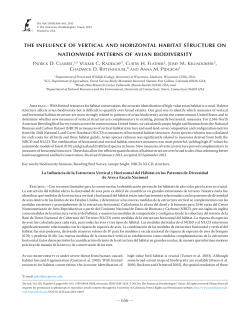 the influence of vertical and horizontal habitat structure on