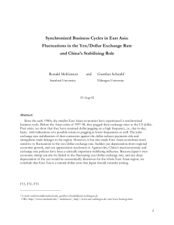 Synchronized Business Cycles in East Asia: Fluctuations in the Yen