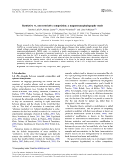 Restrictive vs. non-restrictive composition