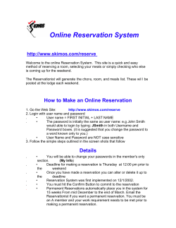 Online Reservation System