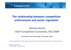 The relationship between competition enforcement and sector