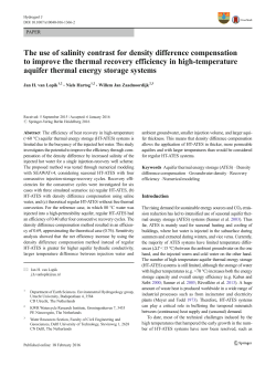 The use of salinity contrast for density difference compensation to