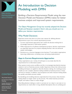 Decision Modeling with DMN
