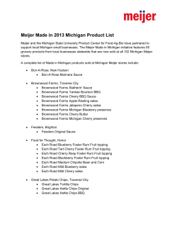 Meijer Made in 2013 Michigan Product List
