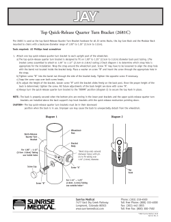 Quarter Turn Bracket Instruction