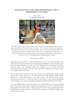 Performance Work with College Baseball Pitchers: CBT vs