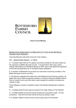 Minutes - Bottesford Parish Council