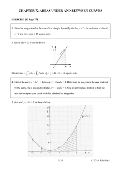CHAPTER 72 AREAS UNDER AND BETWEEN CURVES