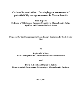 Carbon Sequestration: Developing an assessment of potential CO2