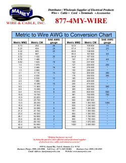 Metric to AWG Conversion Chart