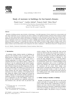 Study of moisture in buildings for hot humid climates