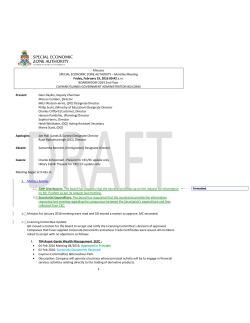 SEZA Board Minutes 19 February 2016