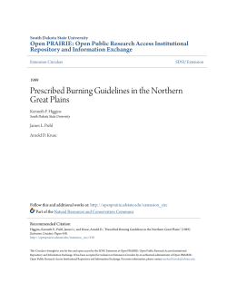 Prescribed Burning Guidelines in the Northern