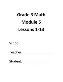 Grade 3 Math Module 5 Lessons 1-13