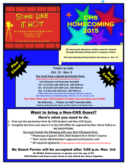 informational flyer and permission forms.