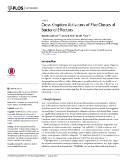 Cross Kingdom Activators of Five Classes of Bacterial Effectors