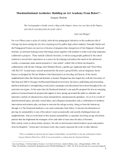 Building an Art Academy From Below? Stockyard