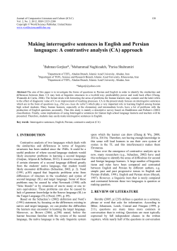 Making interrogative sentences in English and Persian languages: A