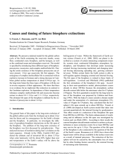 Causes and timing of future biosphere extinctions
