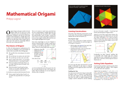 Mathematical Origami