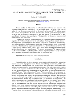 379 CS - 137 AND K - 40 CONCENTRATION IN SOIL AND THEIR
