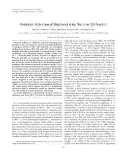 Metabolic Activation of Bisphenol A by Rat Liver S9 Fraction