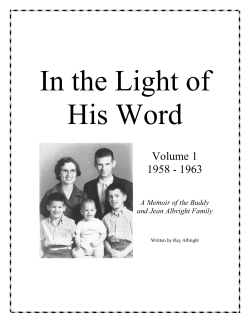 In the Light of His Word - Southern Appalachian CESU