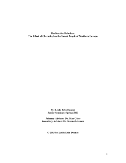 Radioactive Reindeer: The Effect of Chernobyl on the