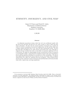ethnicity, insurgency, and civil war